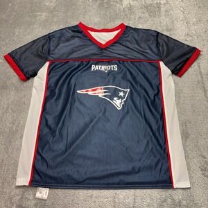 BDA NFL Patriots Reversible Jersey Adult Large Blue White Good Flag Football